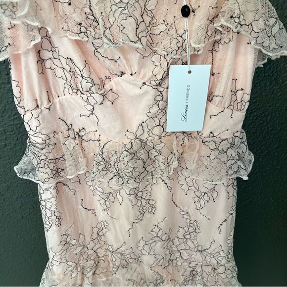 NWT Revolve x Lovers + Friends Adaline Mini Dress in Soft Blush | size XS - Picture 13 of 13